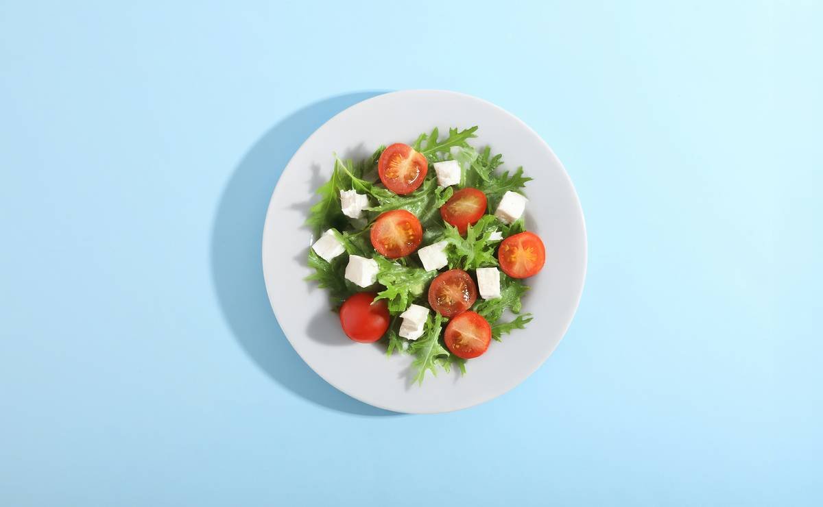 A serene kitchen setting with someone eating mindfully